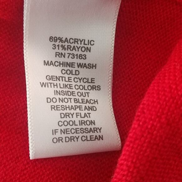 Cable & Gauge Sweater Red Size S - Picture 5 of 6